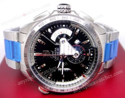 Replica TAG Heuer Watch Grand Carrera Calibre 36 RS Stainless Steel Black Dial